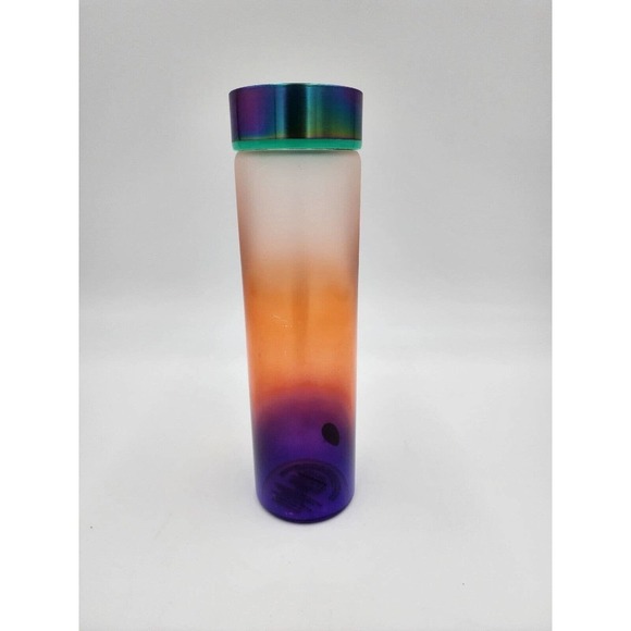 Starbucks Ombre Rainbow Iridescent 18oz Glass Water Bottle Summer 2020 - Picture 4 of 8